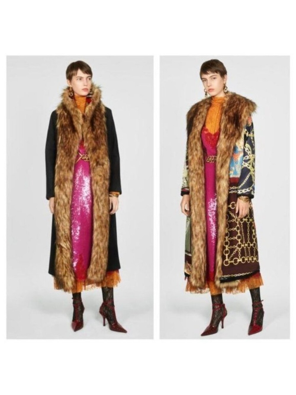 Zara Collection Reversible Printed Coat AW 2019